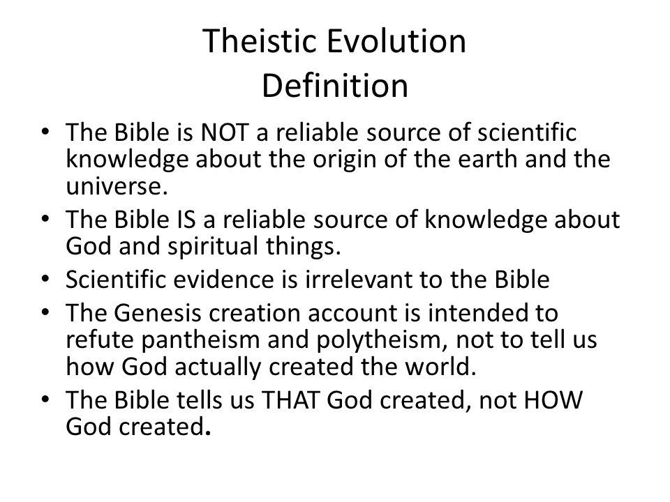 Theistic evolution